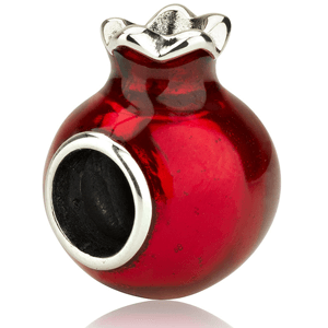 Red Enamel Pomegranate Bead Bracelet Charm. 25% OFF*